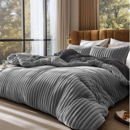 Velvet Reversible Bedding Set