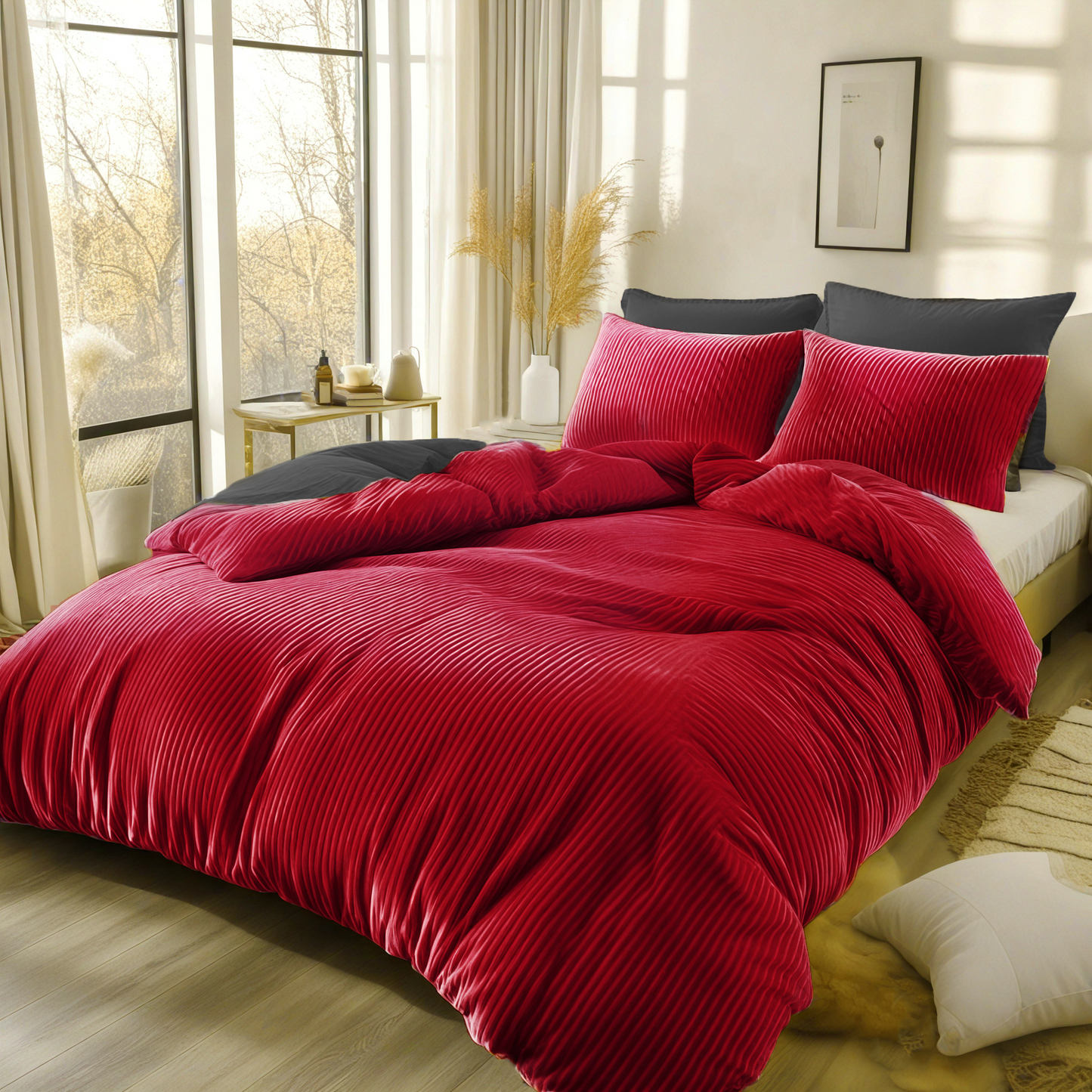 Velvet Reversible Bedding Set