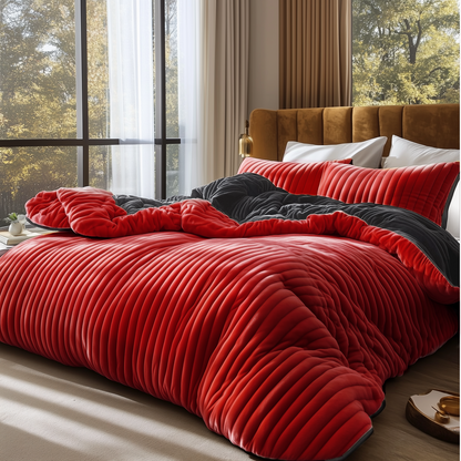 Velvet Reversible Bedding Set